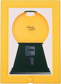 Gumball Machine, Handy Candy Frame Dispenser, Unique Wall-Mounted Candy Picture Frame, Fun Home Decor for Kids and Pets, Perfect for Birthday Gifts and Special Occasions, Yellow, 30 X 21 X 4.5 Cm