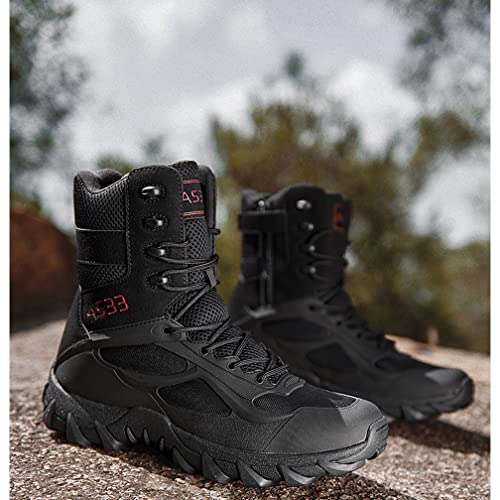 Image of Kervaky Men's Military Tactical Boots Lightweight Work Boot Non-Slip Breathable Jungle Desert Combat Boots