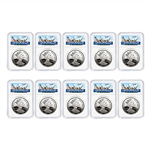 10 PCS Holder para Monedas 22mm para 1/4 oz Águilas Oro y Platino miniatura 1