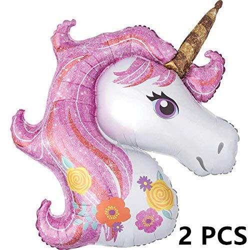 Unicorn Balloon 2 Pcs Large Balloons Decorations,Foil Balloon,Two 44 Unicorn Balloon, Party Balloon,Party Decoration,Party Supplies