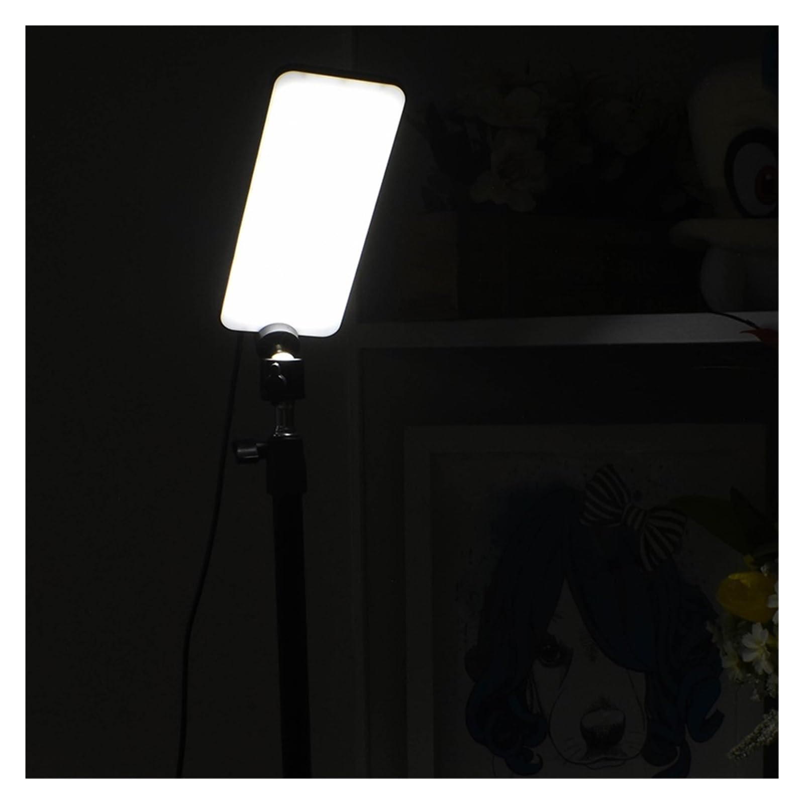 Przenośna Lampa Kempingowa LED Do Selfie Fotograficzna Ze Stojakiem Trójnóg Na Piknik Świeżym Powietrzu I Grillem Działająca Transmisja Żywo Super Jasne śWiatłA