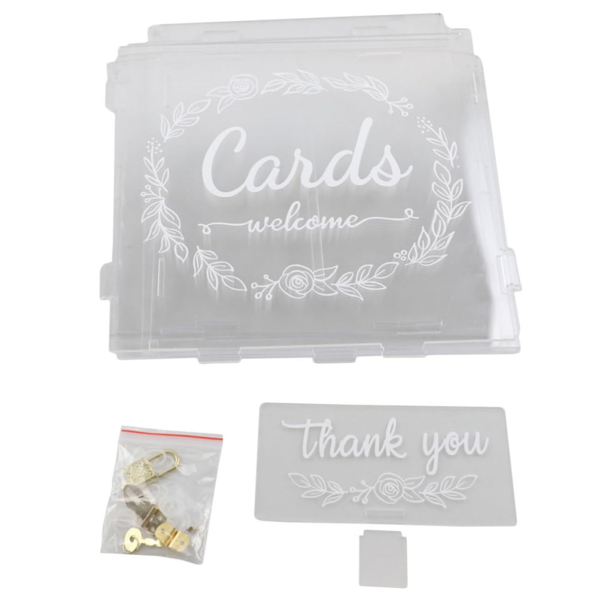 Elegante Schloss Hochzeitskartenbox mit Acryl Großem Fassungsvermögen zur Aufbewahrung von Fotos und Erinnerungen für Hochzeit und Hochzeit und Party