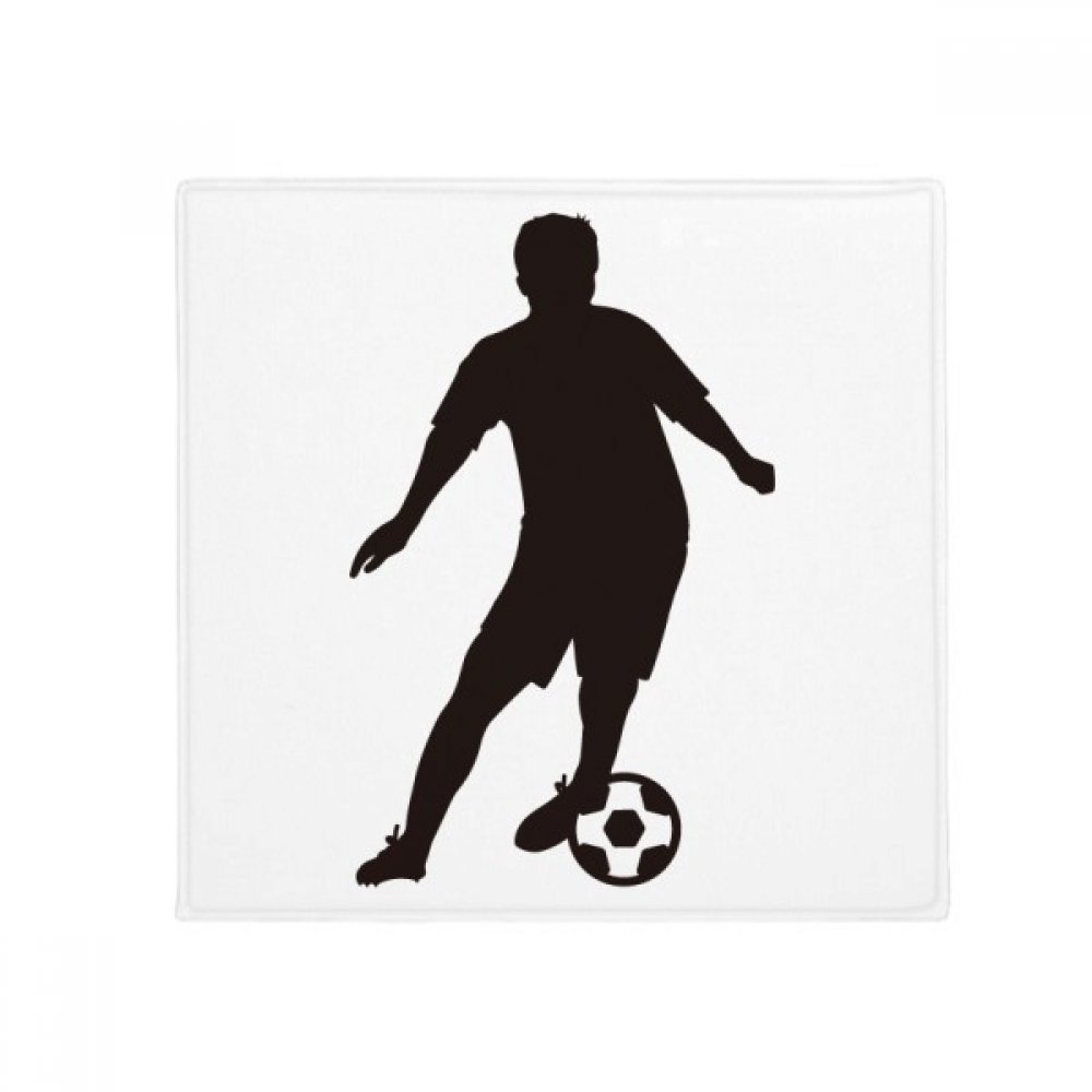 Tapis de sol football sport antidérapant 80x80cm multicolore maison