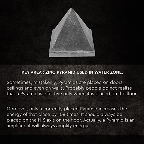 Image of Vastu Zinc Pyramid Solid | Zinc |2.5-Inch |Weight- 615gm Approx |Pyramid for Positive Energy, Health & Wealth |Vastu Dosh Remedies |Entrance - North, NNE, NE |Pack of 1
