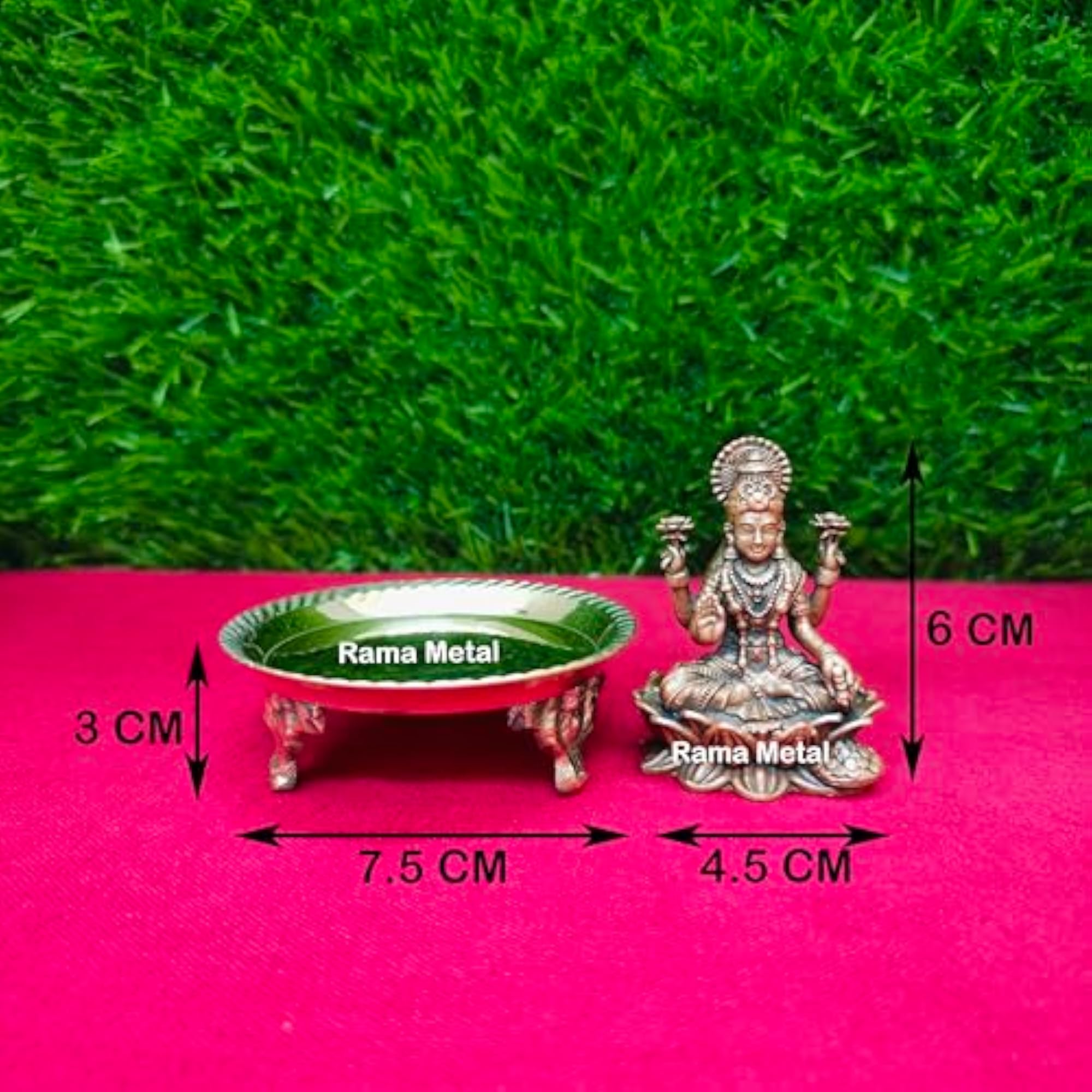 Copper Lakshmi Idol for Home Decor and Pooja