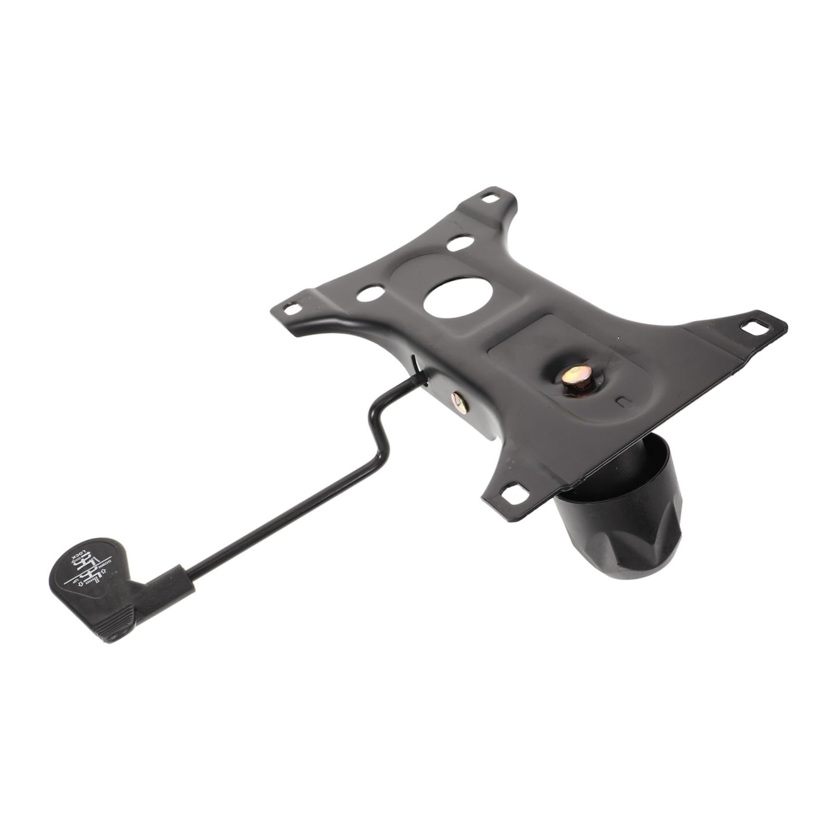 ABOOFAN Placa Giratoria de Repuesto para Silla de Oficina Negra Mecanismo Seguro y Tamaño, Base Metálica Plástico para Sillas Giratorias Escritorio
