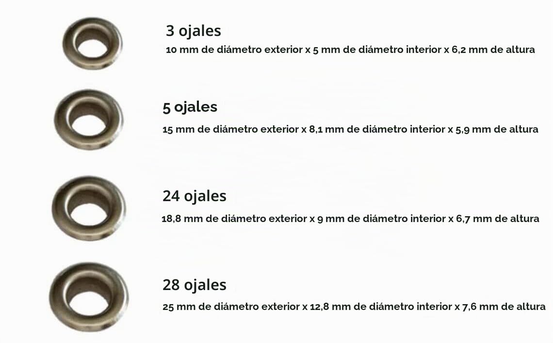 Juego de troqueles de ajuste de remaches, ojales, ojales y botón a presión para máquina de prensa manual