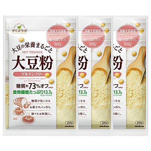 Amazon.co.jp: マルコメ ダイズラボ 大豆粉 200g 3袋 : 食品・飲料・お酒 