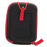 BRIGHTFUFU Bolsa de Almacenamiento para Telémetro de Golf Compacta y Resistente con Gancho para Carrito o Cinturón Funda Protectora Pequeña para Medidor de Distancia Color Rojo