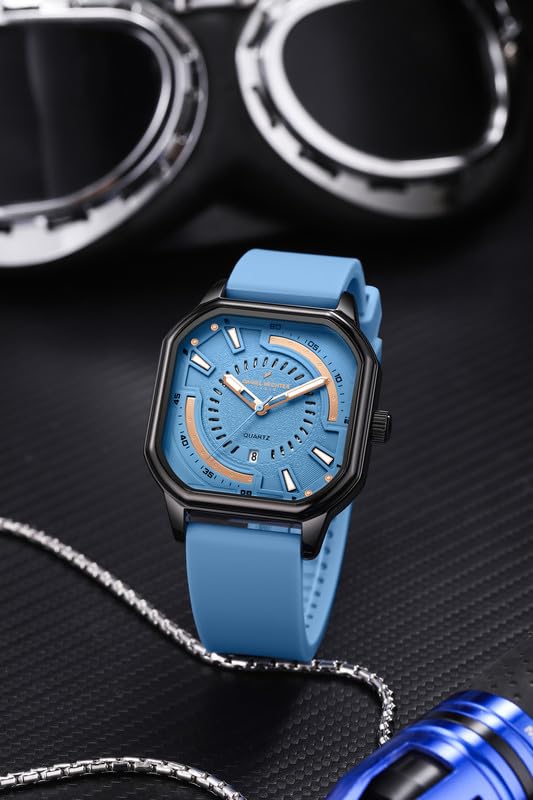 Image of Daniel Hechter Paris Rivoli Collection Modern Analog Watch for Men with Octagon Dial and Silicon Band-DHM1003