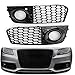 Bruce & Shark Auto Griglia 2X Honeycomb Hex Mesh Fog Light Open Vent Griglia Griglie anteriori Intake per Au-di A4 B8 2009-2012