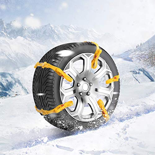 ALAVENTE Snow Chains for Trucks, 10pcs Emergency Adjustable Anti Slip Car Tire Chains for Tyre Width 145-285mm/5.7" -11.2"