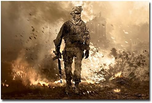 Lawrence Painting Call of Duty 4 Modern Warfare Art Canvas Poster Print Pictures for Living Room Decor