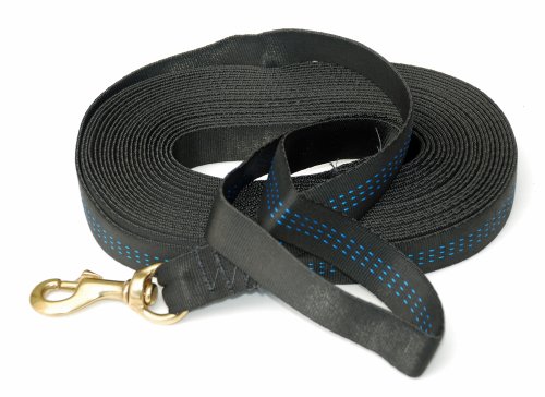 Signature K9 Tubular Nylon Tracking Line, 33-Feet x 1-Inch, Black