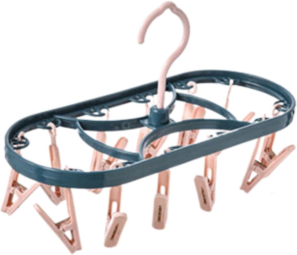 Kitchen The cooking Tool Accessories 晾衣架家用晾袜子神器可折叠宿舍多功能夹袜子夹内裤内衣