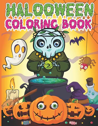  Halloween Coloring Book For Kids  halloween coloring books party favors for kids  coloring halloween book: Spooky Cute Halloween Coloring Book for ... Flowers, Adorable Animals, Spooky Characters