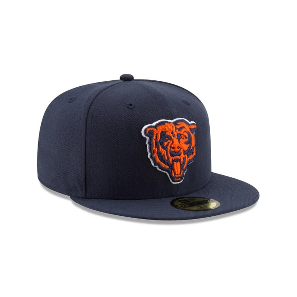 New Era NFL 59FIFTY Chicago Bears Navy Team Color Historic Logo Authentic Collection Fitted On Field Football Cap Hat