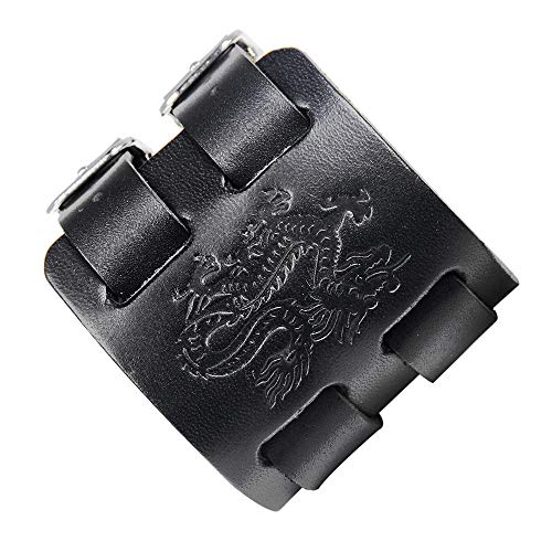 Ceinture en cuir large pour homme et femme style vintage noir