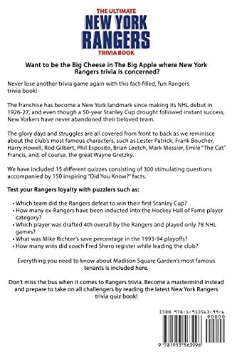 The Ultimate New York Rangers Trivia Book: A Collection of Amazing Trivia Quizzes and Fun Facts for Die-Hard Rangers Fans! - Image 2