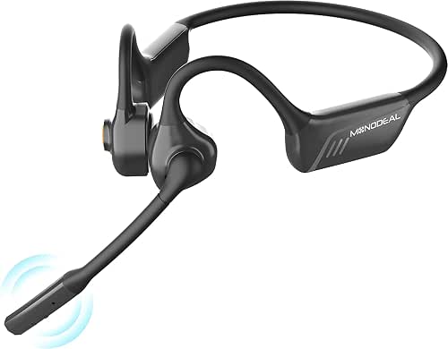 MONODEAL Bone Conduction Headphones with Mic,Open Ear Headphones Wireless Bluetooth