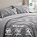 Bedsure Queen Comforter Set Grey - Bed in a Bag Queen Size Bedding 7 Pieces, GentleSoft™ Pintuck Bed Set Gift for Family, Pinch Pleat All Season Comforter with Sheets, Pillowcases & Shams
