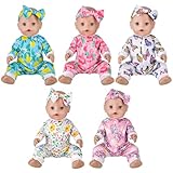18 Inch Doll Clothes and Accessories with Headband 5-packs for 18 Inch Girl Doll and 14-16 inch Doll (Not Include Doll)