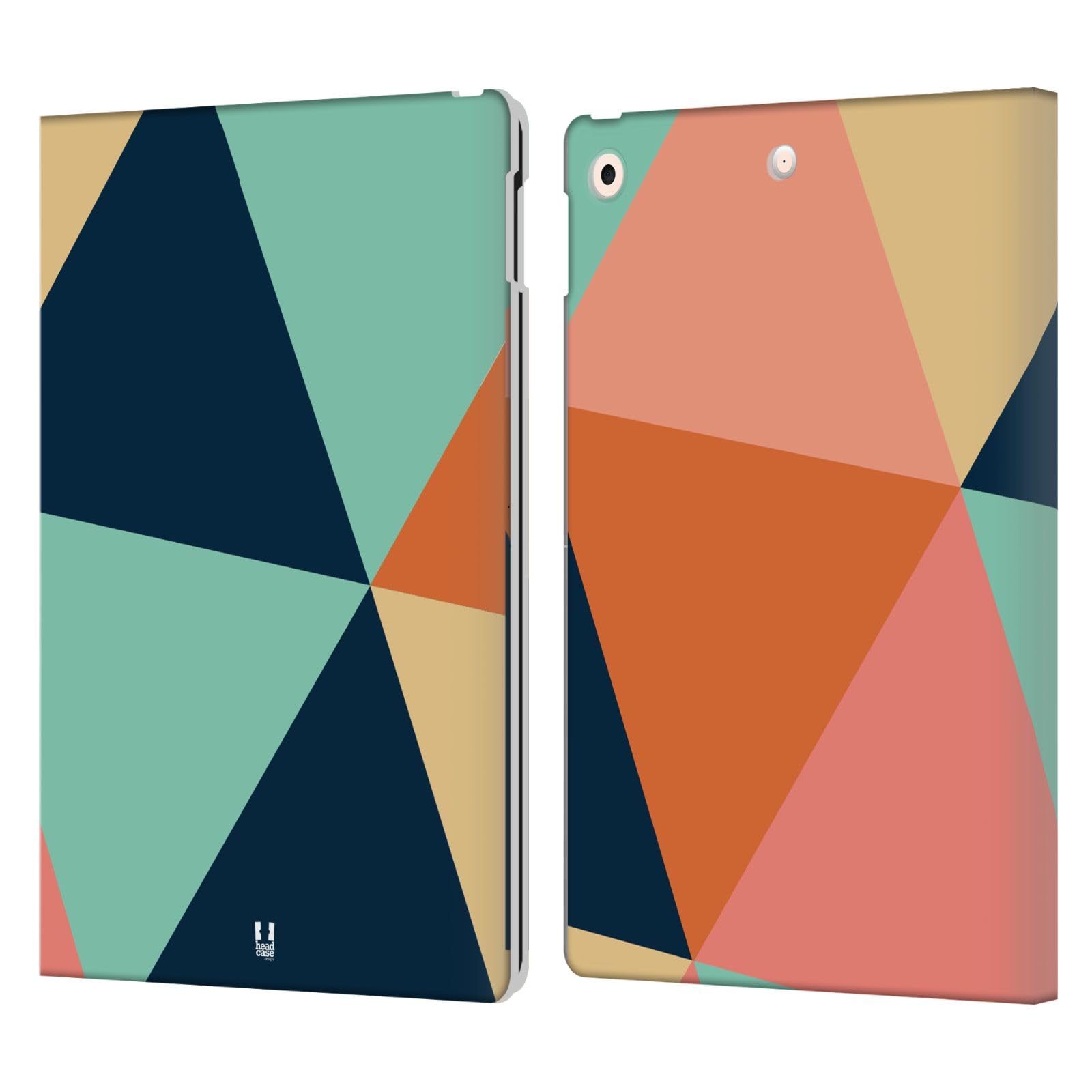 Étui portefeuille en cuir compatible Apple iPad 10.2 housse triangles - 8