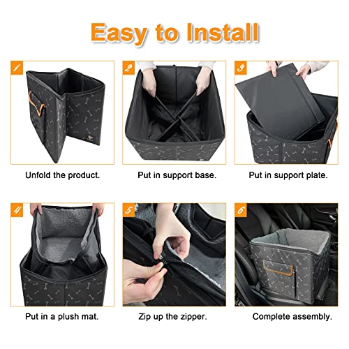 Elevated Dog Car Seat,Dog Booster Seat For Small/Medium Dogs Up To 25Lbs,Washable Pet Car Seat With Safety Tethers,For Front Seats And Back Seats #TOP4