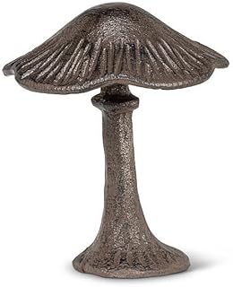 Abbott Collection Standing Mushroom, 4-Inch, Dark Brown, Cast Iron