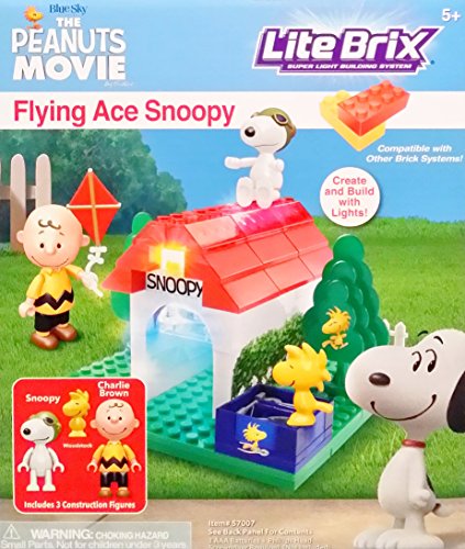 Cra-Z-Art Lite Brix The Peanuts Movie Flying Ace Snoopy Building Set