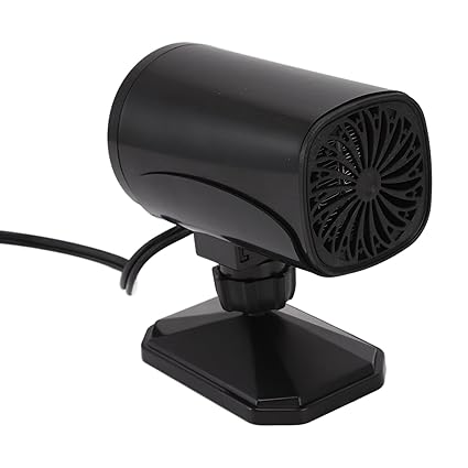 EXCLUZO Car Windshield Defogger, Car Heater Cooler Lightweight 360 degree Rotation 150W 24V Fast Cooling ABS Black Alloy Heating Wire (Black)