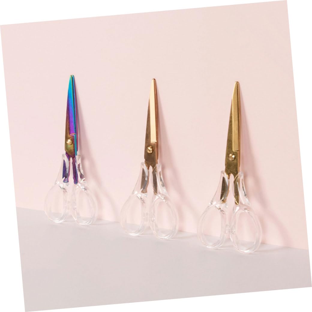 NUOBESTY Lot De 3 Ciseaux Pour Étudiants Fournitures D'Artisanat École Enfants Maison Usage Petit Acier Inoxydable