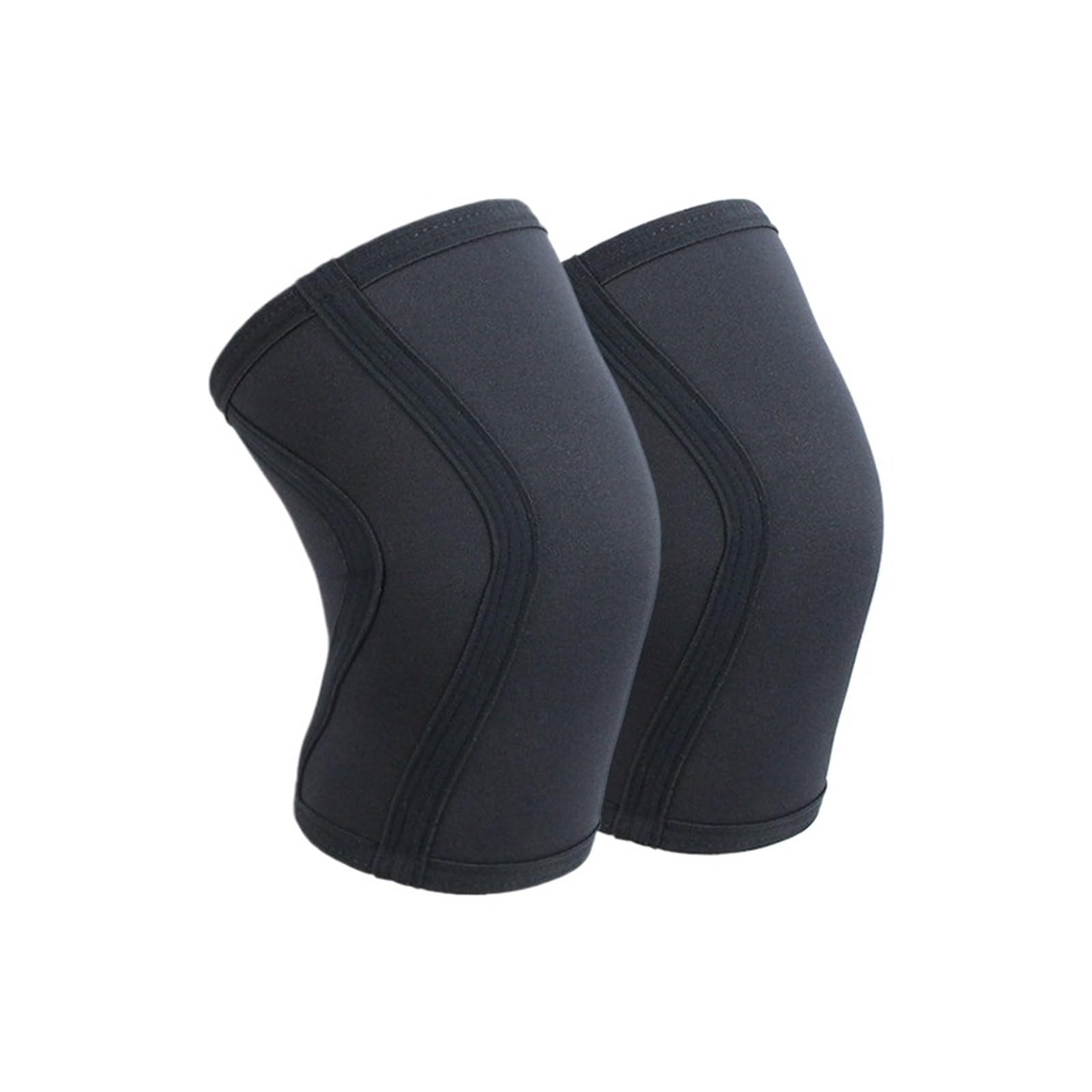GenouillèRe Sport 1 Pair Squat 7mm Knee Sleeves Pad Support Men Women Gym Sports Compression Knee Protector for Weightlifting pour Hommes Et Femmes(M)