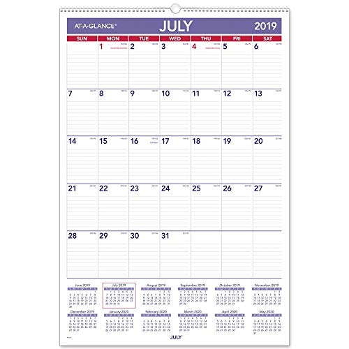 AT-A-GLANCE 2019-2020 Academic Year Wall Calendar, Large, 15-1/2