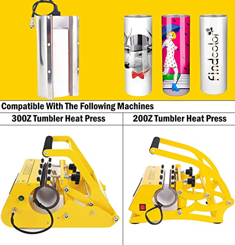 20Oz Tumbler Heat Press Attachment For 20 Oz Straight Sublimation Skinny Tumblers - 110V, Male Plug, K-Type #TOP6