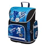 Baagl Schulranzen Jungen 1. Klasse, Ergo Schultasche Jungs Grundschule, Leichter Kinder Ranzen Schulrucksack mit Brustgurt (Skateboard)