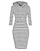 GloryStar Women's Hoodie Dress Pullover Hoody Dress Casual Fitted Knee Length Sweatshirt with Pocket