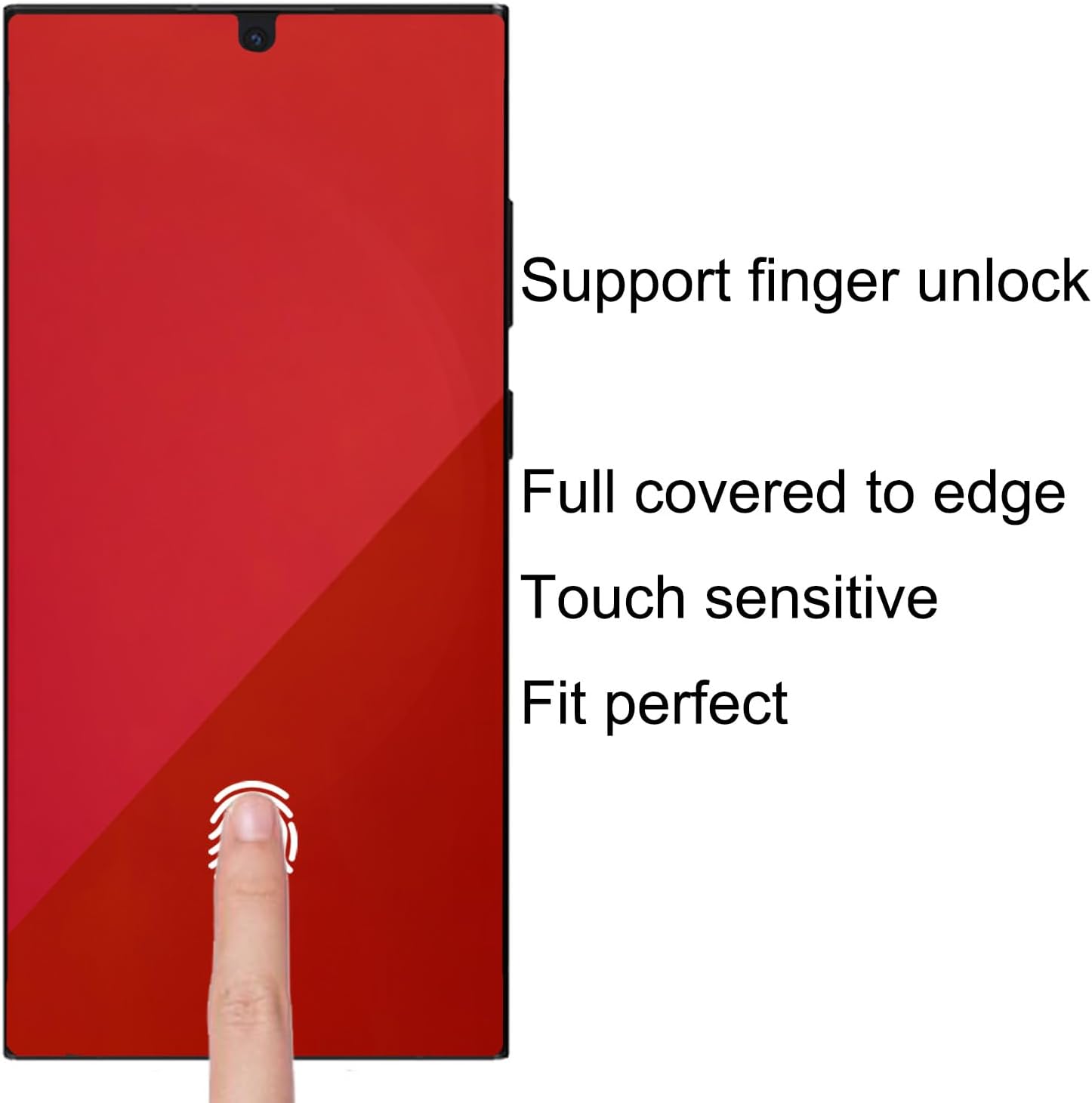 2 Pack Anti-Blue Privacy Matte Screen Protector for Samsung Galaxy S26 Ultra Anti-Spy Anti-Glare Film Gradient Support Finger Unlock 6.9 inch image 4