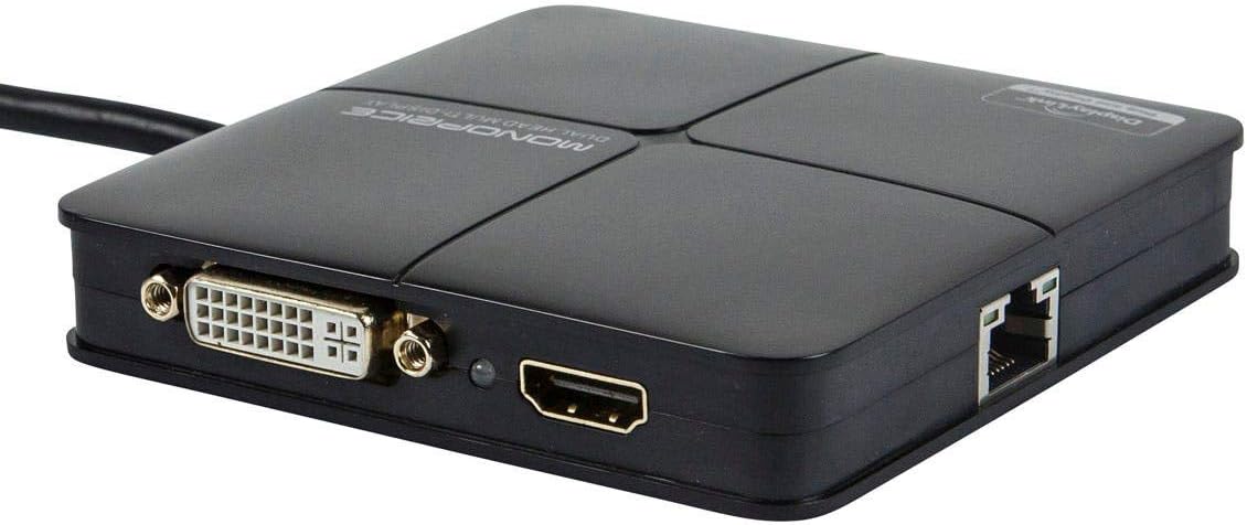 Monoprice 112631 USB 3.0 MultiPort Adapter with DVI, HDMI and GigaBit Ethernet