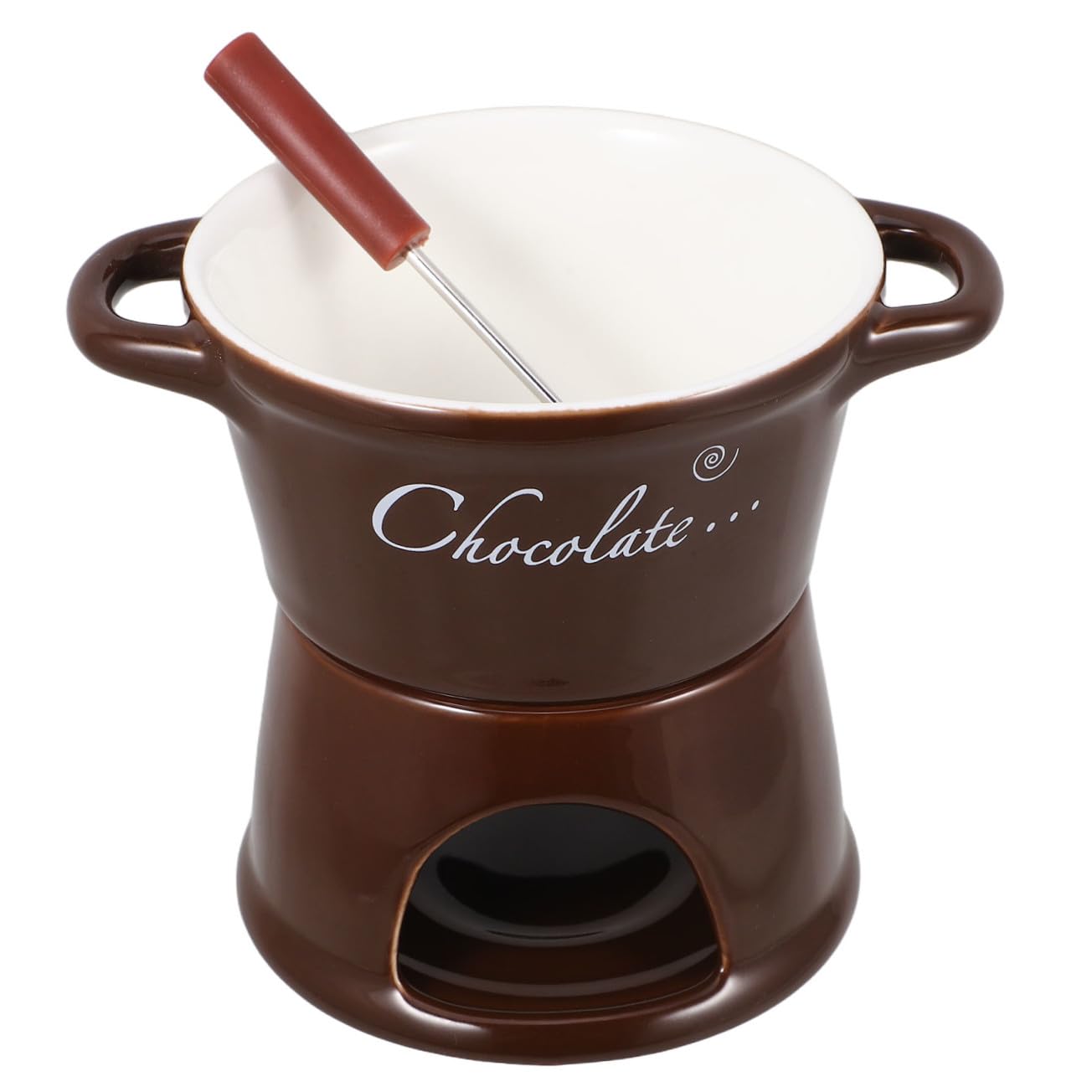 Mikinona Fondue Pot Calentador para Derretir Chocolate y Queso con Vela Té Olla para Fondue Multifuncional para Reuniones Familiares y Fiestas