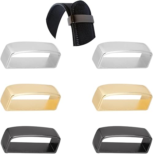WADORN Paquete de 6 correas de metal para cinturón, 3 colores de aleación, hebillas de cinturón para hombre, 1.4-1.55 pulgadas (1.398-1.555 in),