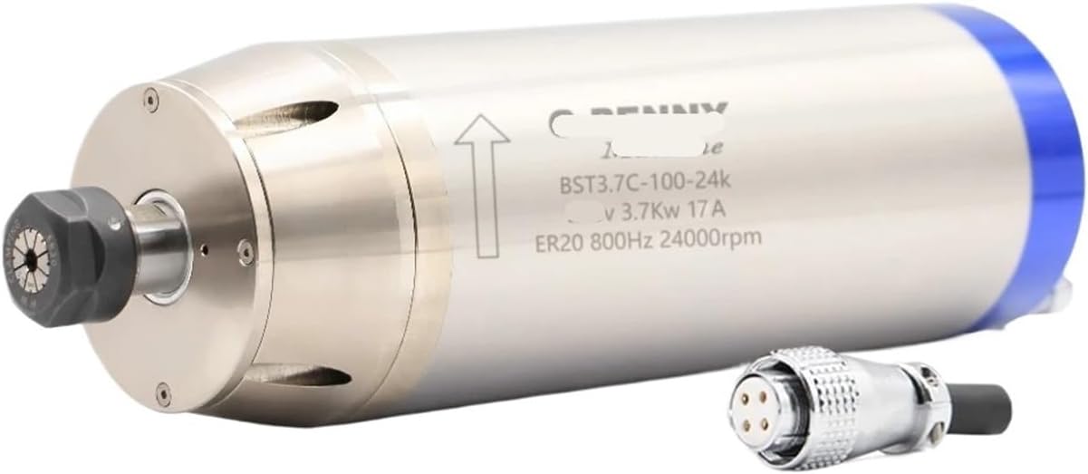 3.7KW metal processing spindle ER20 400Hz 800Hz pole number = 4 water-cooled motor(400Hz-12000rpm,380v)