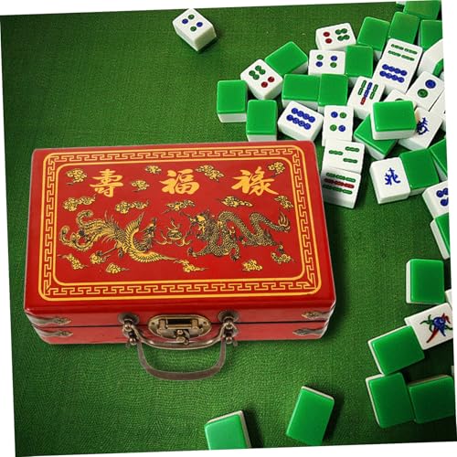 Boîte de rangement pour mahjong élégante : finitions vintage de qualité