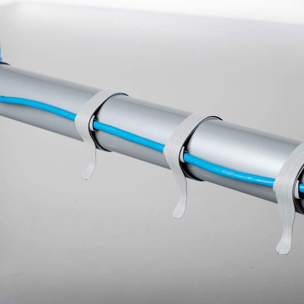 VELCRO Brand ONE WRAP Thin Ties | Strong & Reusable | Perfect for Fastening Wires & Organizing Cords | Black & Gray, 8 x 1/2-Inch | 25 Black + 25 Gray Ties : Electronics