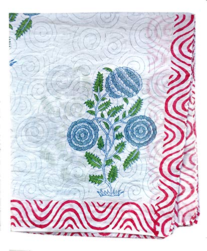 Rastogi Handicrafts Cotton Scarfs For Women’s Apparel Fabric Hand Block Printed 70x20 Inch Mini Stoll For Girls2