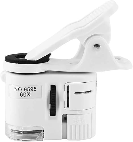 JIAMEI Microscopio digital 60X lupa LED UV luz mini teléfono celular clip microscopio binocular