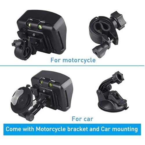 Motorcycle Navigator, 4.3 Inches, 7-Level Waterproof, Gm Gps, Bluetooth, 8G, European Map #TOP2