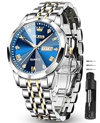Blue Dial/Mens Gold and Silver Watch