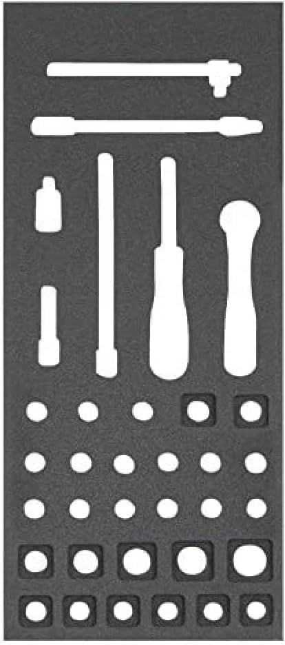 Bahco FF1E2006 IRFF1E2006 1/3 Module 35 Parts Socket Wrench and Equipment, Multi-Colour, 1/4-Inch