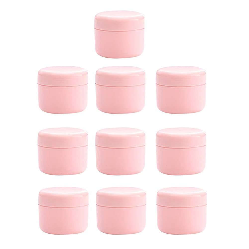プラスチック製保存容器10個セット（ピンク・クリーム） プラスチック製保存容器10個セット（ピンク・クリーム